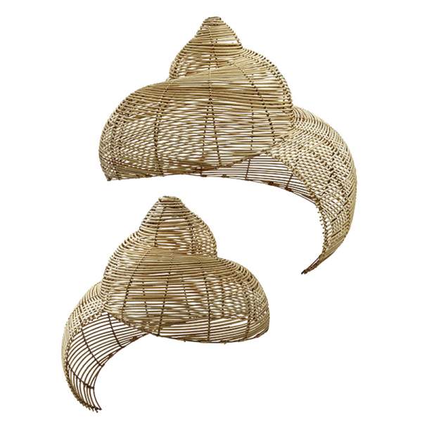 Rattan lampshade set OYSTER