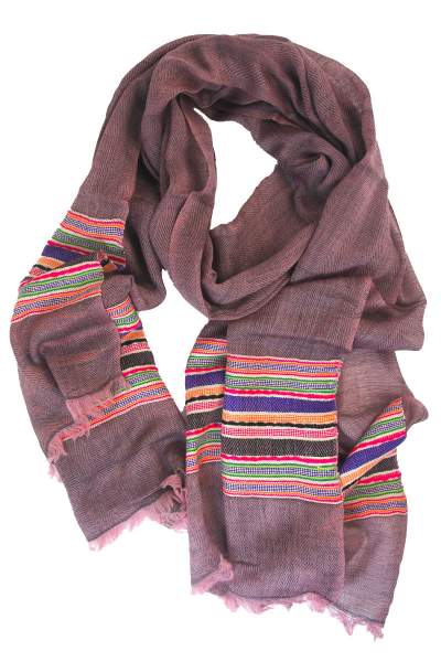 Dunkelpinker Schal aus Pashminawolle