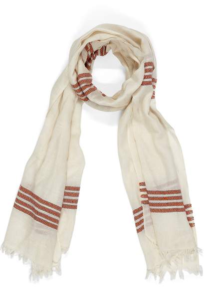 Weißer Schal aus Pashminawolle
