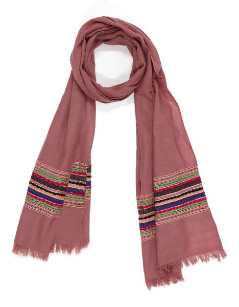 Pinker Schal aus Pashminawolle
